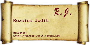 Ruzsics Judit névjegykártya
